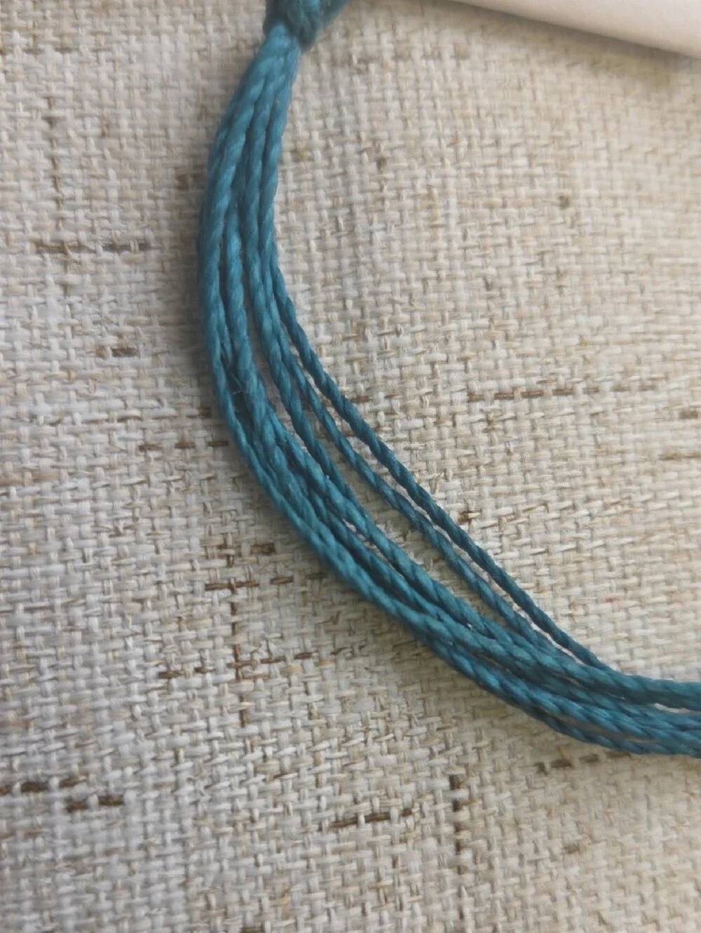 Pura Vida Teal Multi-Strand Waxed Cord Bracelet